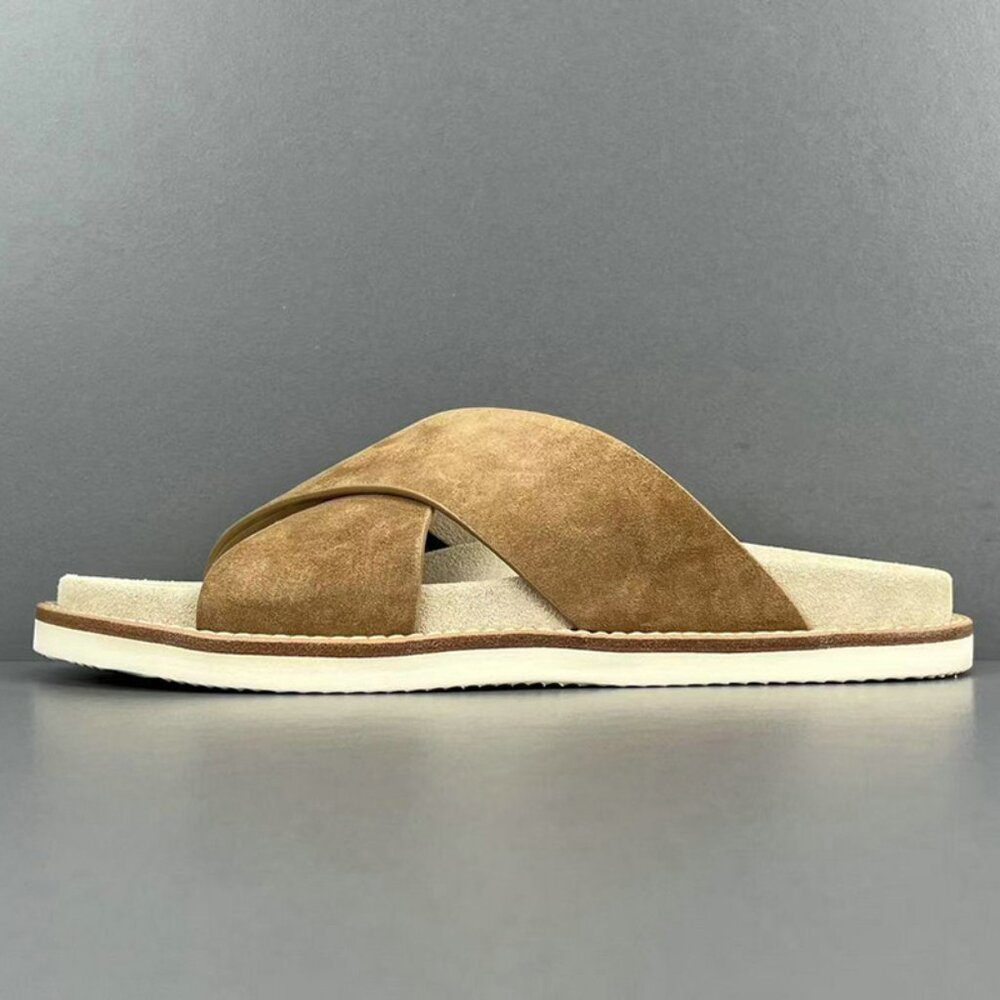 Brunello Cucinelli Slide Sandals In Suede - Picture 8 of 12